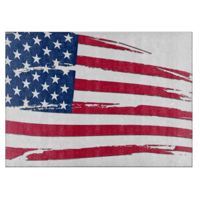 Tätige amerikanische Flagge Schneidebrett (Vorderseite)