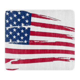 Tätige amerikanische Flagge Schneidebrett
