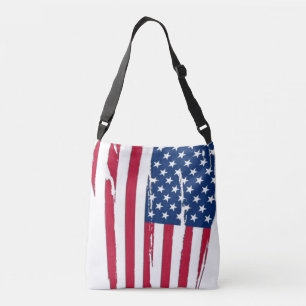 Tätige amerikanische Flagge Tragetaschen Mit Langen Trägern