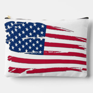 Tätige amerikanische Flagge Zubehörtasche