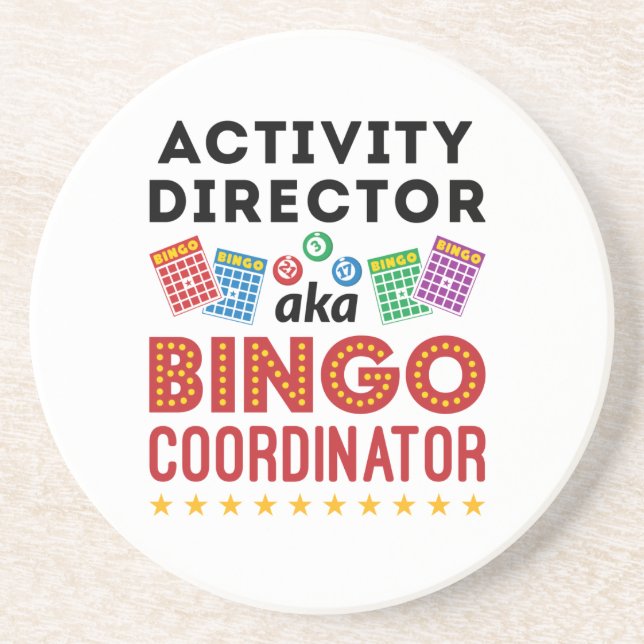 Tätigkeitsdirektor alias Bingo Coordinator Getränkeuntersetzer (Vorne)
