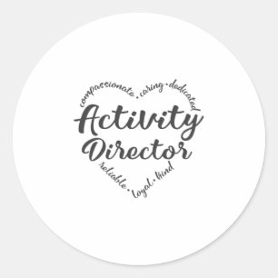 Tätigkeitsdirektor, Direktor für Aktivitäten Runder Aufkleber