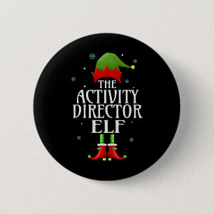 Tätigkeitsdirektor Elf Xmas Funny Family Matching Button