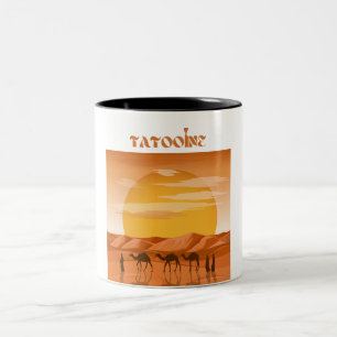 Tatooine Sunset Mug, Men & Women's mug, Camel Zweifarbige Tasse