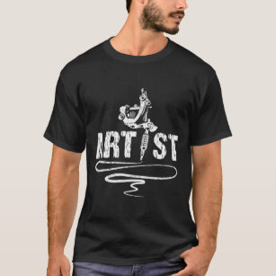 Tätowierende Tätowierungs-Künstler-Kursivschriften T-Shirt