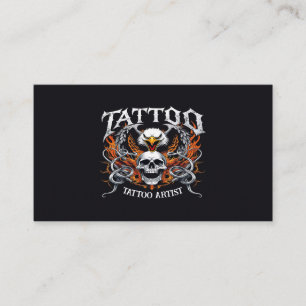 Tätowierer Beruf Körperkunst Tattoo-Shop Studio Visitenkarte