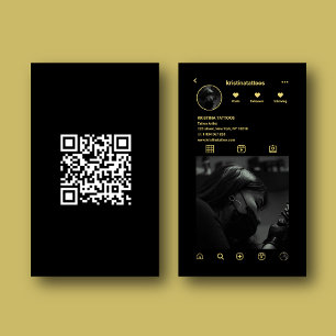 Tätowierer Instagram-Fotogitter QR-Code Visitenkarte