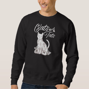 Tätowierer Künstler tätowierte Katze Kätzchen Tint Sweatshirt