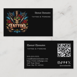 Tätowierer QR-Code Visitenkarte