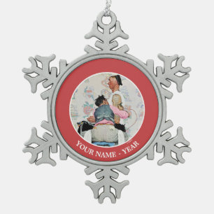 Tätowierer Schneeflocken Zinn-Ornament