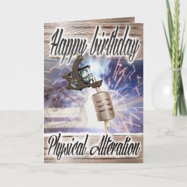 Tätowiermaschine für die Geburtstagskarte Karte (Vorderseite)