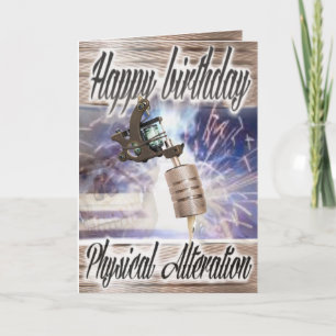 Tätowiermaschine für die Geburtstagskarte Karte