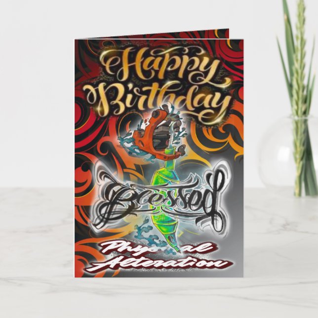 Tätowiermaschine für die Geburtstagskarte Karte (Vorderseite)