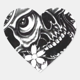 Tätowiermöwe Herz-Aufkleber