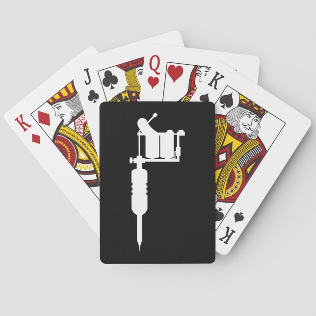 Tätowierpistole Spielkarten (Rückseite)