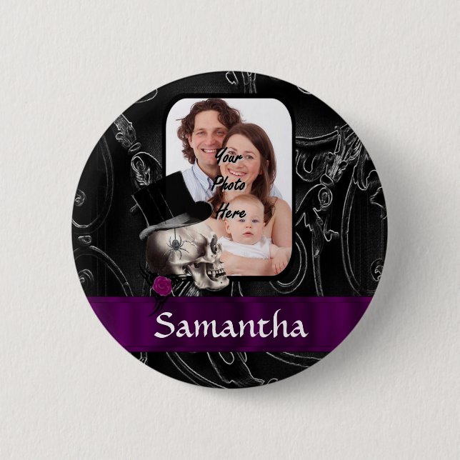 Tätowierskull Button (Vorderseite)