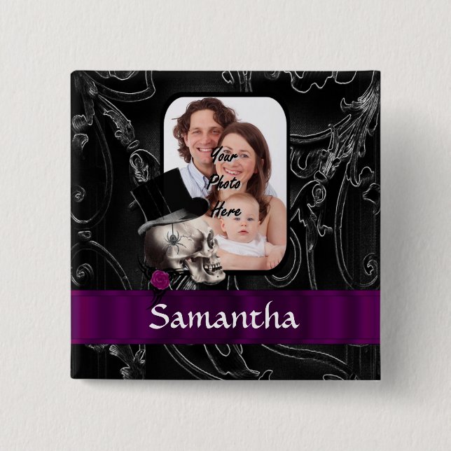 Tätowierskull Button (Vorderseite)