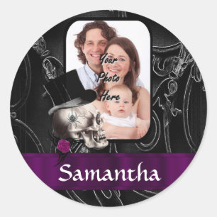 Tätowierskull Runder Aufkleber