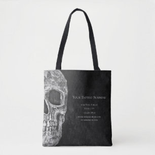 Tätowierstudio Skull Head Gothic Schwarz-Weiß