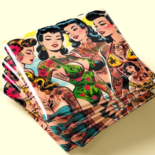 Tätowierte Comic-Mädchen Magnet (Von Creator hochgeladen)