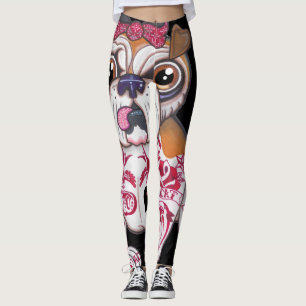 Tätowierte englische Bulldoggen-Leggings Leggings