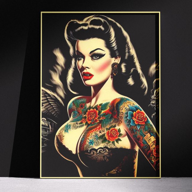 Tätowierte Goth Pin-up Poster (Von Creator hochgeladen)
