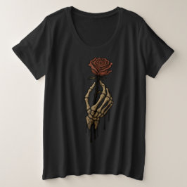 Tätowierte Knochen | Halloween-Straßen-Glamour Große Größe T-Shirt