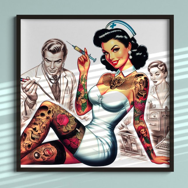 Tätowierte Krankenschwester Pin-up Poster (Von Creator hochgeladen)