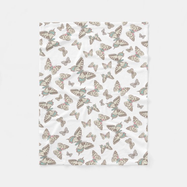 Tätowierte Schmetterlingsdecke Fleecedecke (Vorderseite)