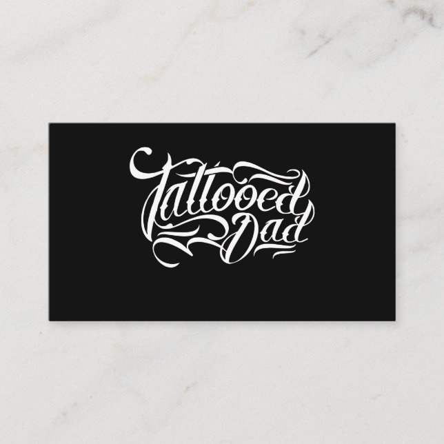 Tätowierte Vater-Vater-Papa-Tinte tätowiert Telefonnummerkarte (Vorderseite)