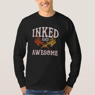 Tätowierter Daddy-Vater Temporäre Tattoos Tinten u T-Shirt