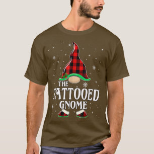 Tätowierter Gnom Buffalo Kariert passende Familie T-Shirt