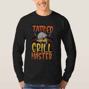 Tätowierter Grillmeister Smoker Grill Barbecue Fle T-Shirt