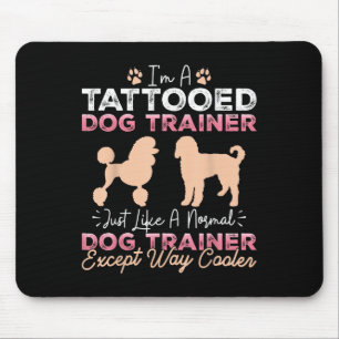 Tätowierter Hundetrainer Funny Dog Training Tattoo Mousepad