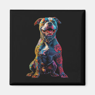 Tätowierter Pitbull Hund Tattoos Pitbull Tätowiert Magnet