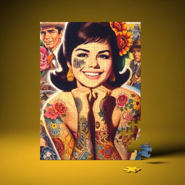 Tätowiertes Mädchen im alten Stil Puzzle (Von Creator hochgeladen)