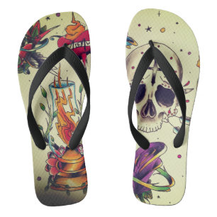 Tätowierung blitzte heraus umdrehen Reinfälle Flip Flops