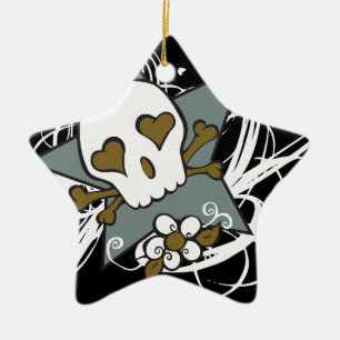 Tätowierung Fluer Schädel-Feiertags-Verzierung Keramik Ornament