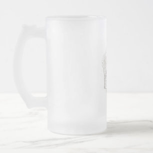 Tätowierung im Vintage-Stil, Dad-Kunstwerk Mattglas Bierglas