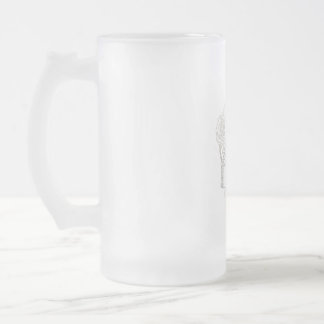 Tätowierung im Vintage-Stil, Dad-Kunstwerk Mattglas Bierglas