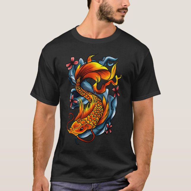 Tätowierung Koi-Fisch T-Shirt (Vorderseite)