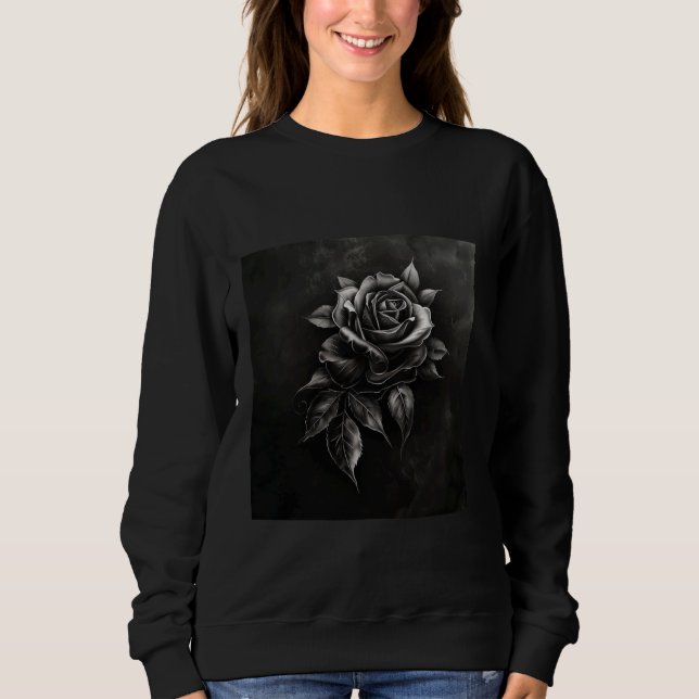 Tätowierung mit Vintager Rose Sweatshirt (Vorderseite)