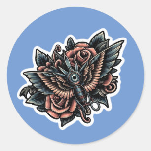 Tätowierung Runder Aufkleber