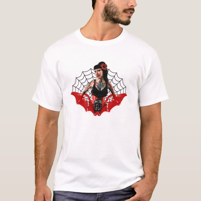 Tätowierungs-Button oben T-Shirt (Vorderseite)