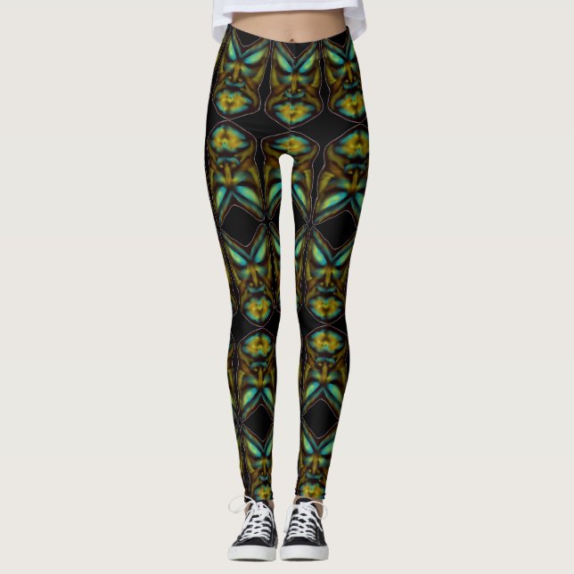 Tätowierungs-Gesichtsmuster für Leggings (Vorderseite)