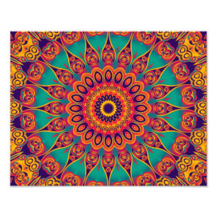 Tätowierungs-Kaleidoskop-Fraktal Fotodruck