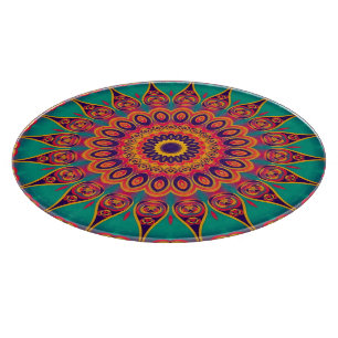 Tätowierungs-Kaleidoskop-Fraktal Schneidebrett