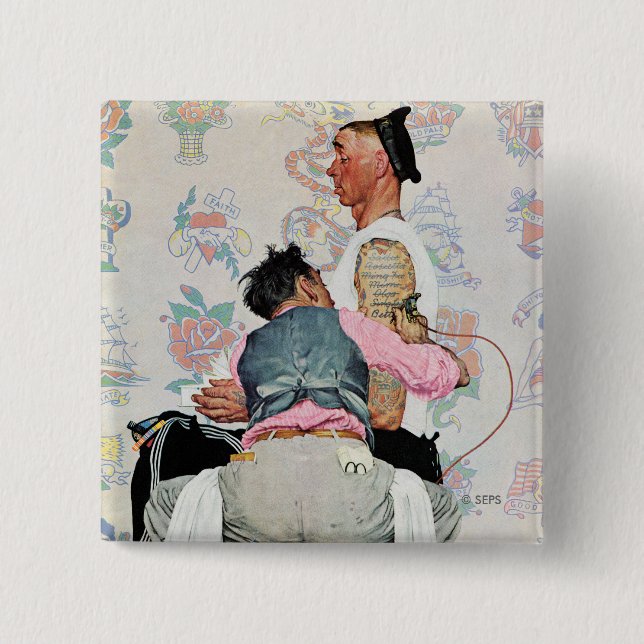 Tätowierungs-Künstler Button (Vorderseite)