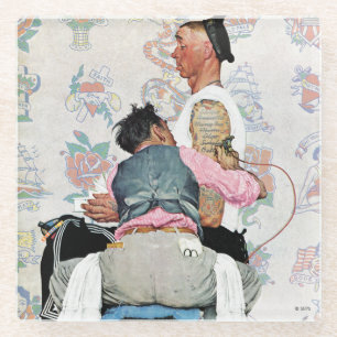 Tätowierungs-Künstler Glasuntersetzer