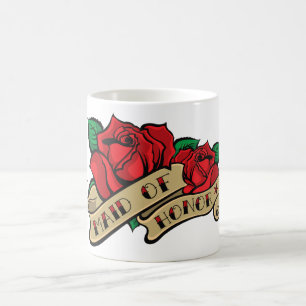 Tätowierungs-Rosen-Trauzeugin-Tasse Kaffeetasse